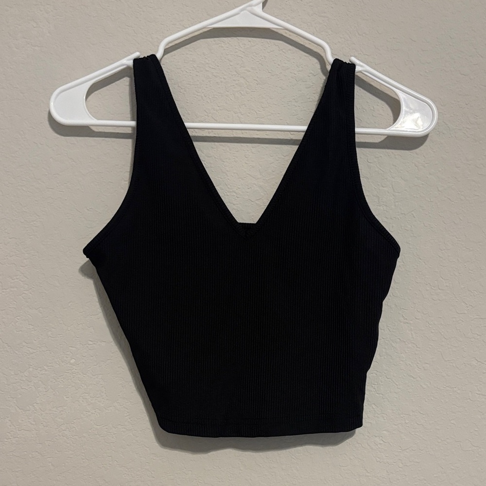 SHEIN Black V-Neck Tank Top